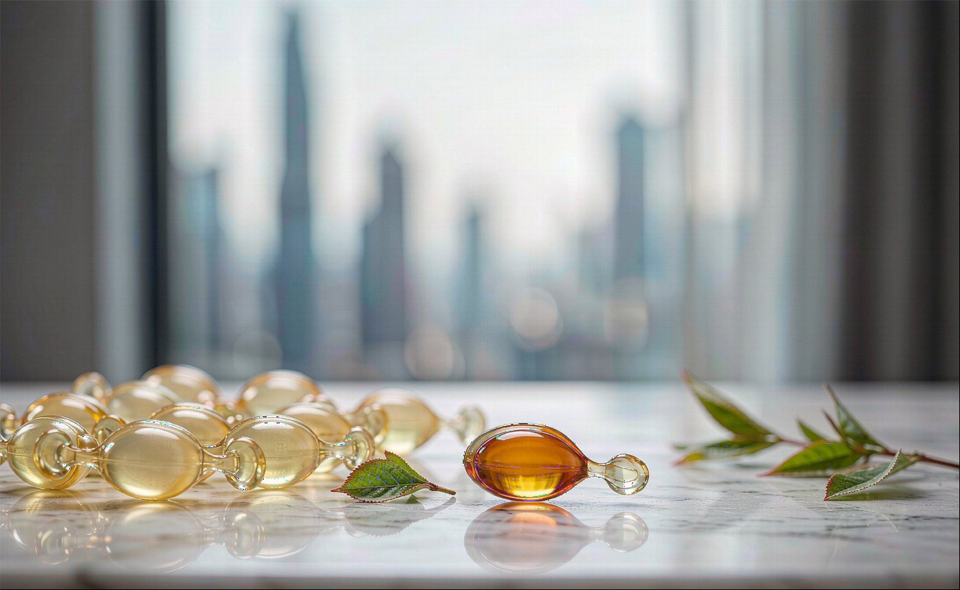 Blue Light, Pollution Defense Capsules: Antioxidant Actives for Urban Skincare Lines
