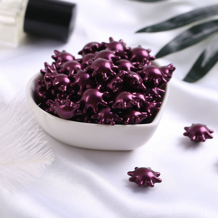 Sunflower-Shaped Purple Softgel Capsules — Peptide Anti-Wrinkle & Firming Serum OEM
