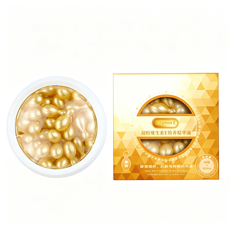 Vitamin E Capsule Essence Oil, Squalane & Olive Facial Serum, 0.3g Single-Use VE Oil, OEM/ODM Customizable