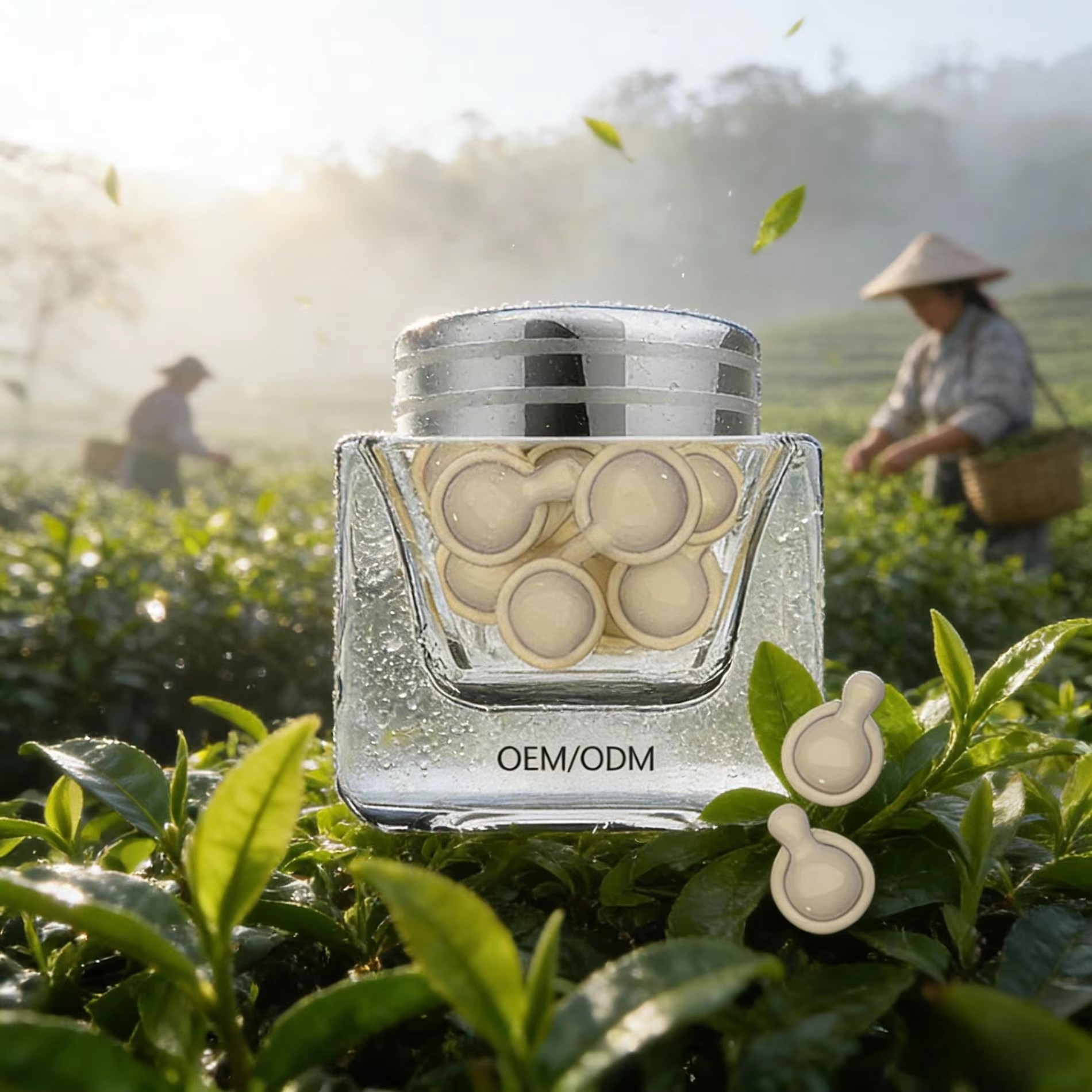 OEM Niacinamide + White Tea Brightening Body Lotion Capsules — Moisturizing & Nourishing Skin Care
