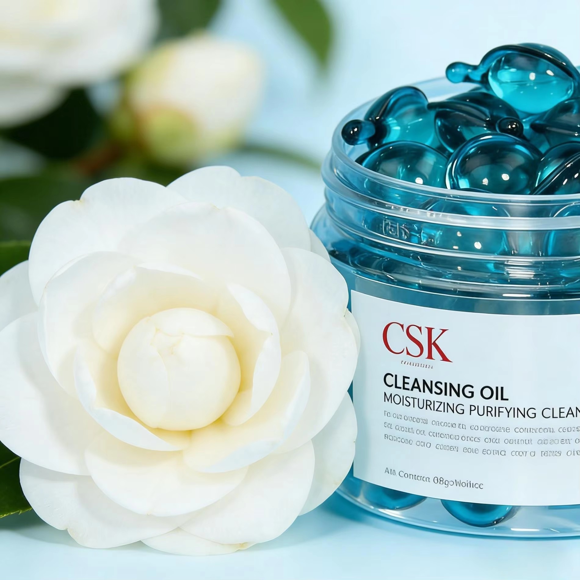 OEM/ODM Camellia Oil Makeup Remover Capsules — Gentle Cleansing & Deep Pore Purifying