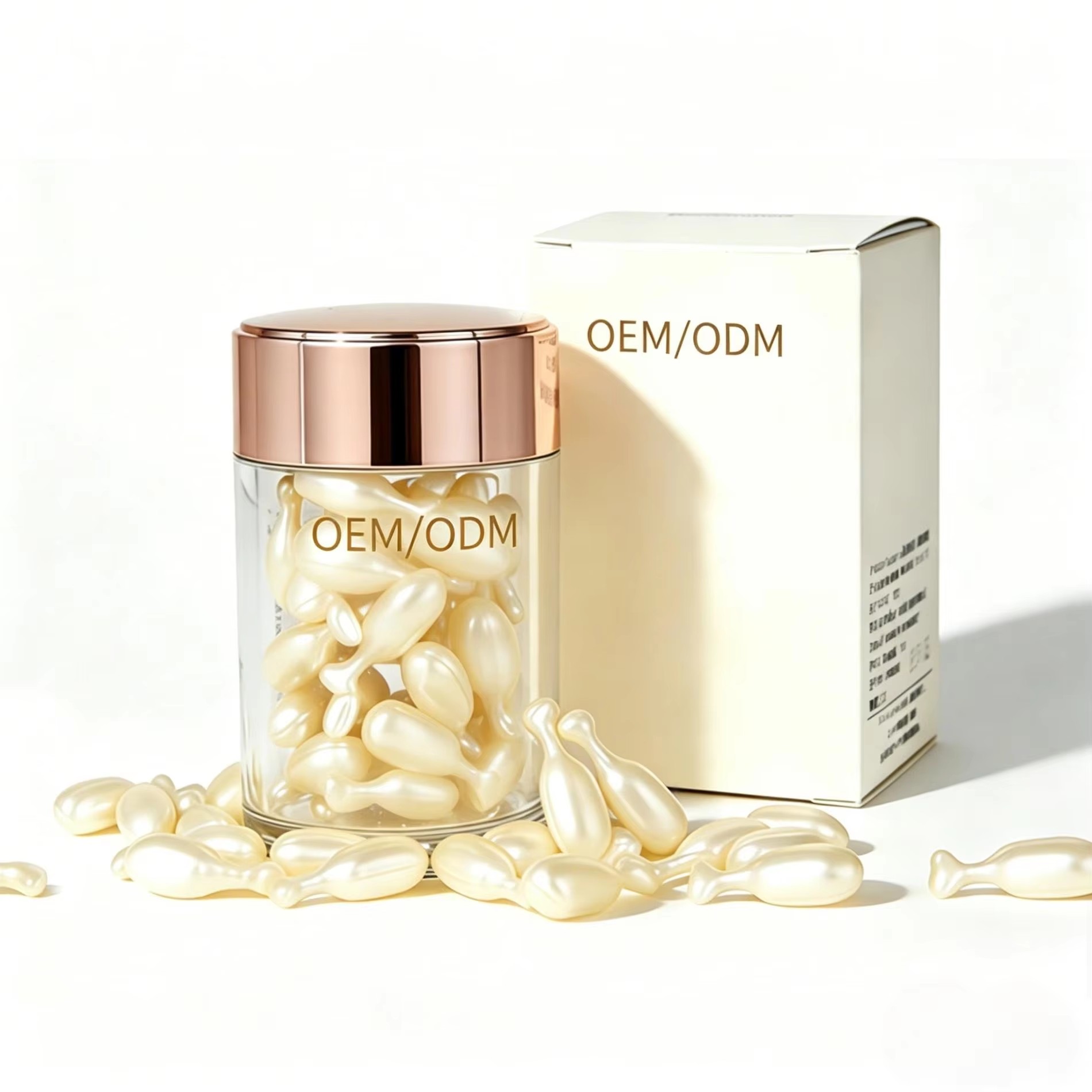Custom Hyaluronic Acid Face Serum Oil Softgel Capsules — Moisturizing & Hydrating Skincare OEM
