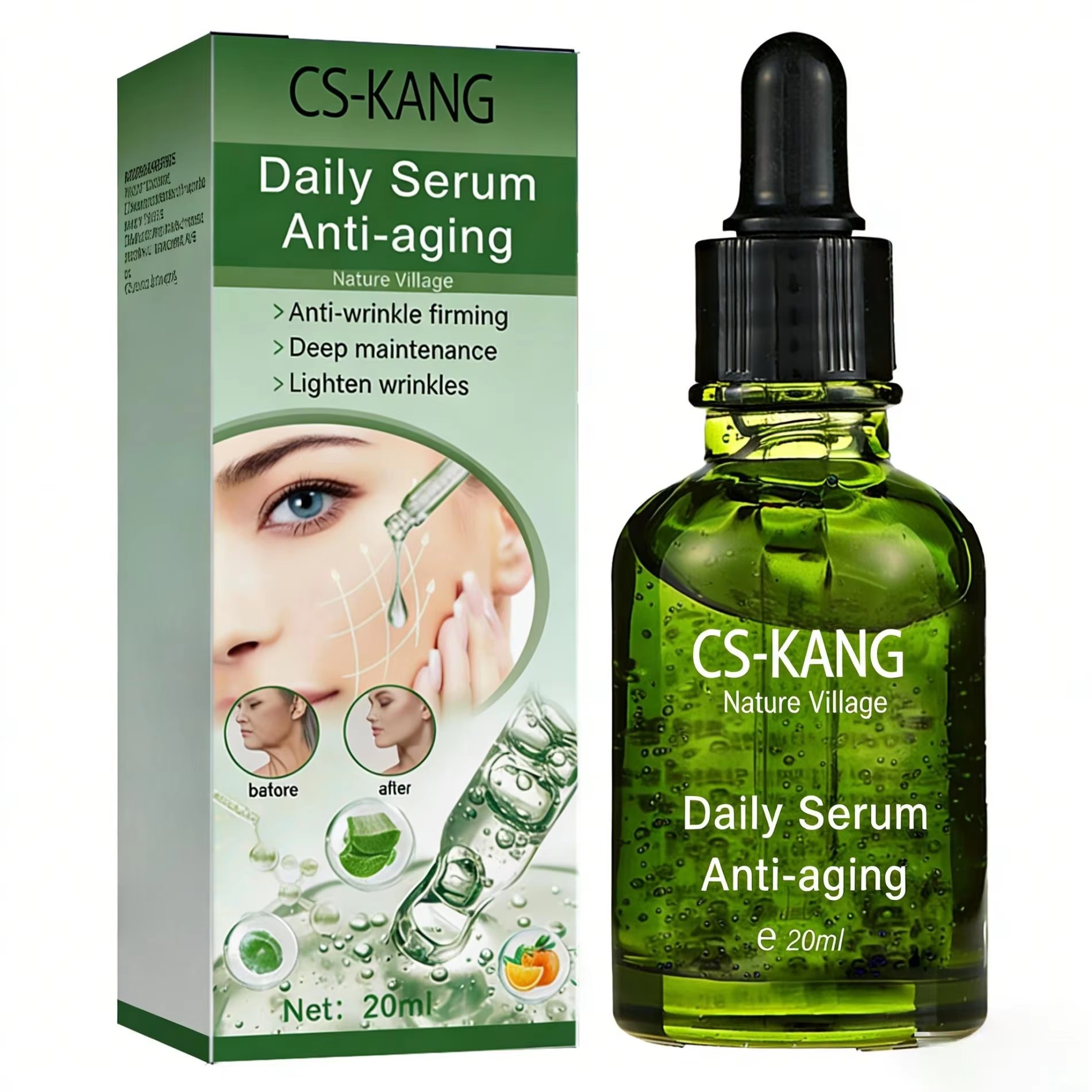 Custom Deep Anti-Wrinkle Firming Face Serum — Fine Line Smoothing & Repair Essence OEM