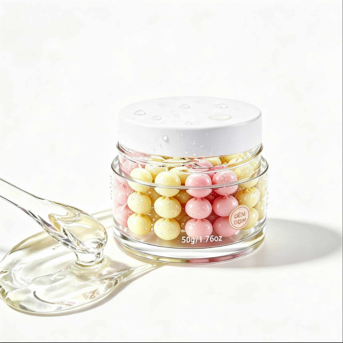 OEM Pink & Yellow Capsule Face Cream Glutathione Vitamin C Repairing Antioxidant Even Skin Tone Custom