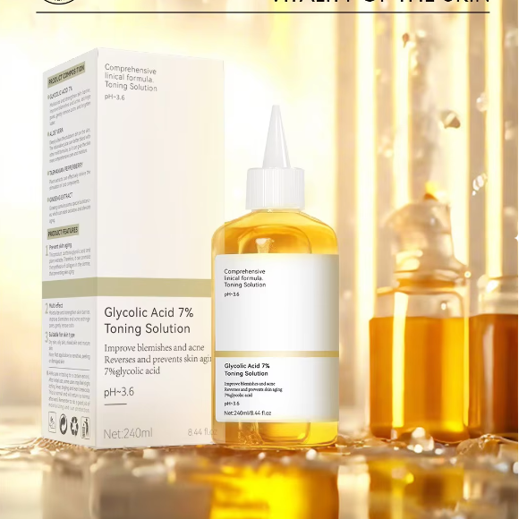 Facial Moisturizing Glycolic Acid Lightening Toner Oil Control Pore Minimizer Anti Wrinkle Revitalizing 240ml Skin Care