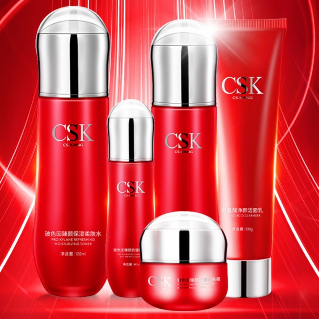 Pro-Xylane Carnosine Age-Defying Anti-Wrinkle 5-Piece Set Facial Cleanser Toning Lotion Facial Serum Moisturizing Cream for All