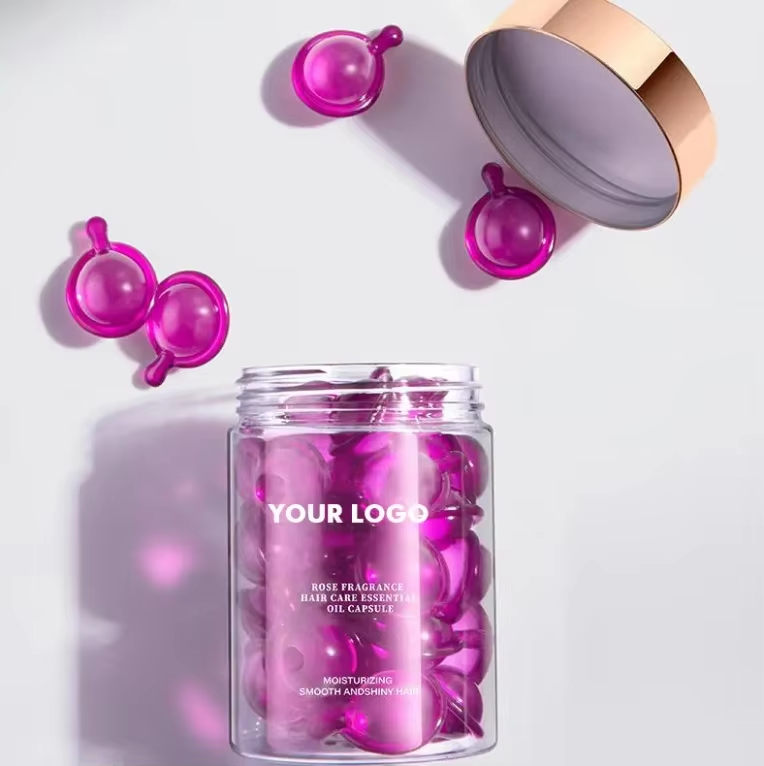 Hair Capsule Purple Hair Oil OEM/ODM Accepted Hair Repair Nourishing Anti-frizz Strengthening Lightweight Avocado Oil Vitamin