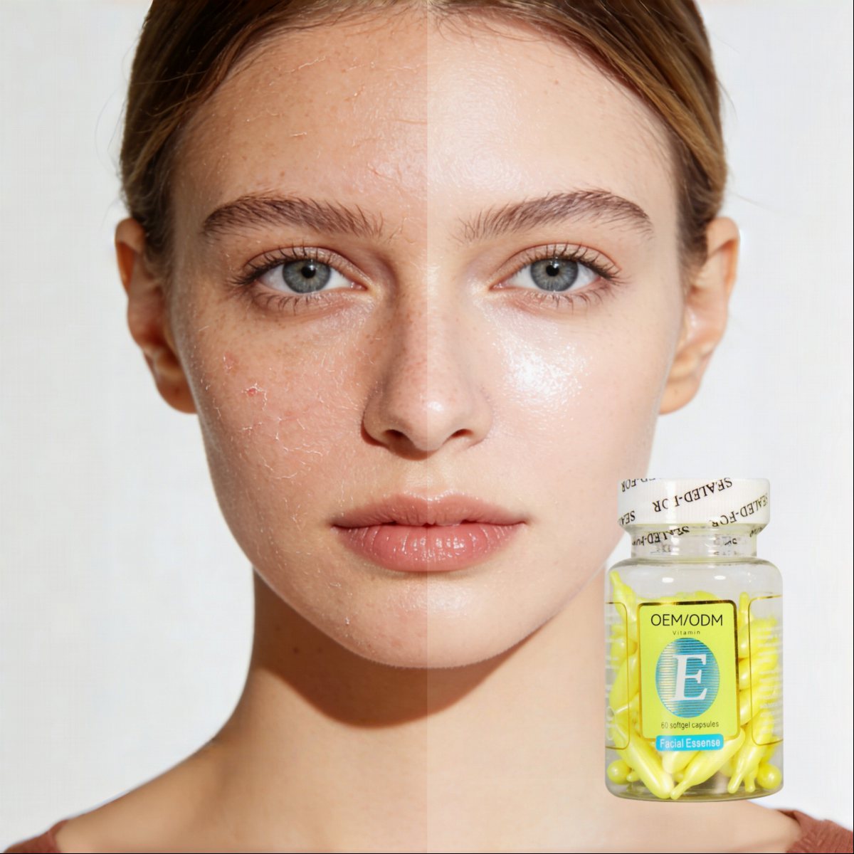 Vitamin E Facial Essence Moisturizing Exfoliate Suitable for Sensitive Skin Brightening Skin Tone Antioxidant Smooth Fine Lines