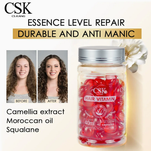 CSK Morocco Red Hair Care Gloss and Color Improvement Essential Oil Hair Nourishing Capsules Customization