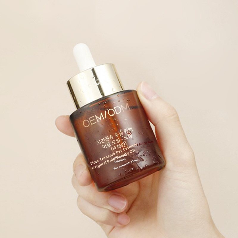 Organic Aloe Vera Beauty Oil | Hypoallergenic Gold-Plated Moisturizing Essence | Custom OEM Skin Care Face Serum