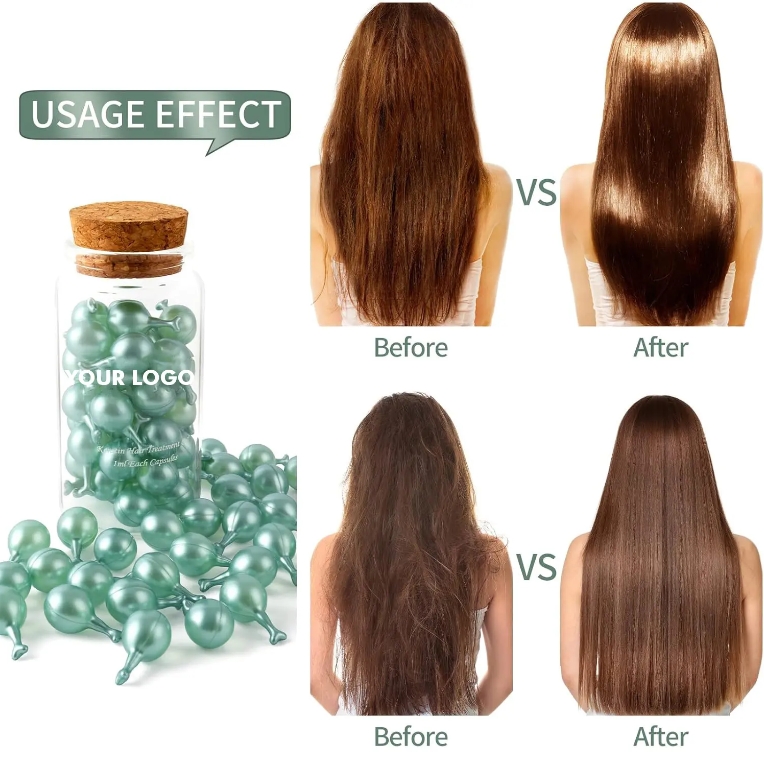 Factory Supply Hair Repair Volumizing Essential Oil Capsule Hot Sale Hair Care Revitalizing Thickening Soothing Oil