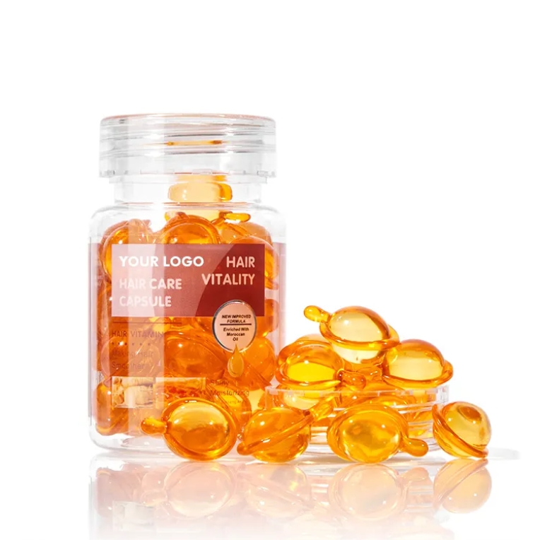 Factory Sale High Quality Castor Jojoba Essential Oil Capsule Deep Nourishing Strengthening Hair Beauty Personal Care Product