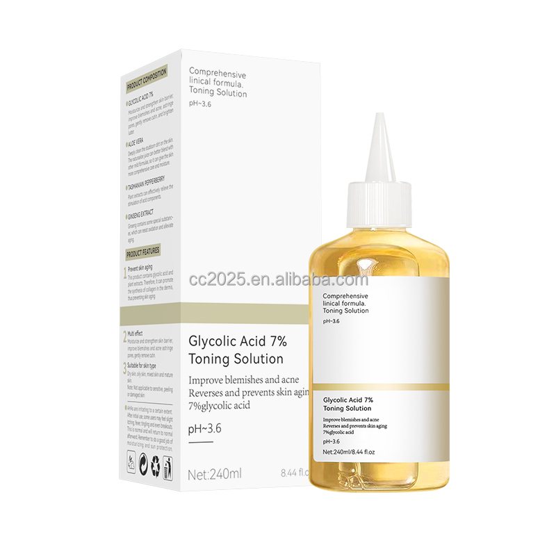 Private Label Factory Direct Sell Moisturizing Hydrating Skin Care Facial Serum Whitening Vitamin C Glycolic Acid Liquid