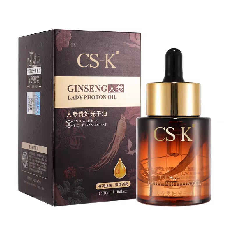 Ginseng Lady Photon Oil Skin Care Anti-Aging Herbal Face Moisturizer for Essence Firming Hydrating Desalination Wrinkle-Free