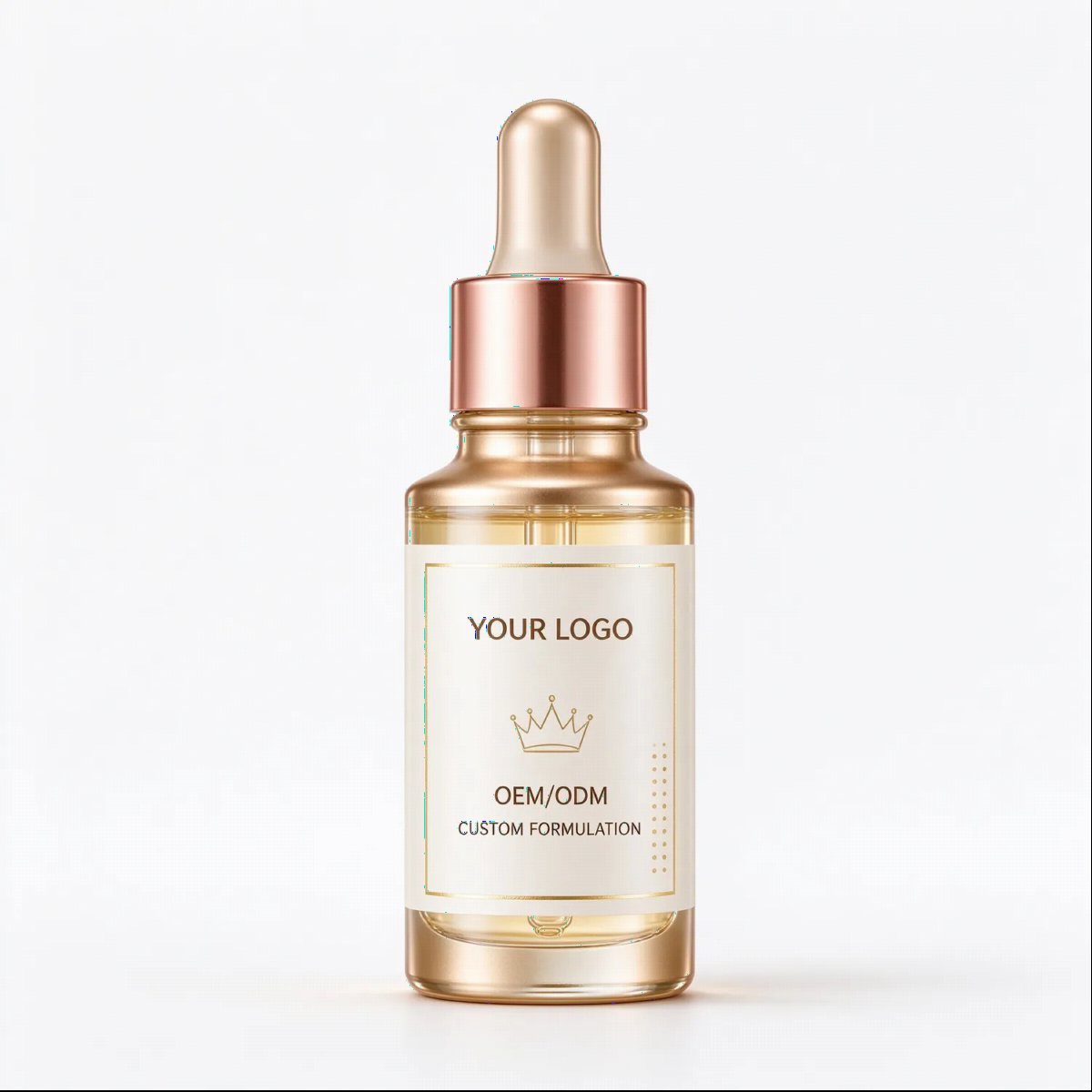 Gold Crown Dropper Serum Bottle | OEM ODM Custom