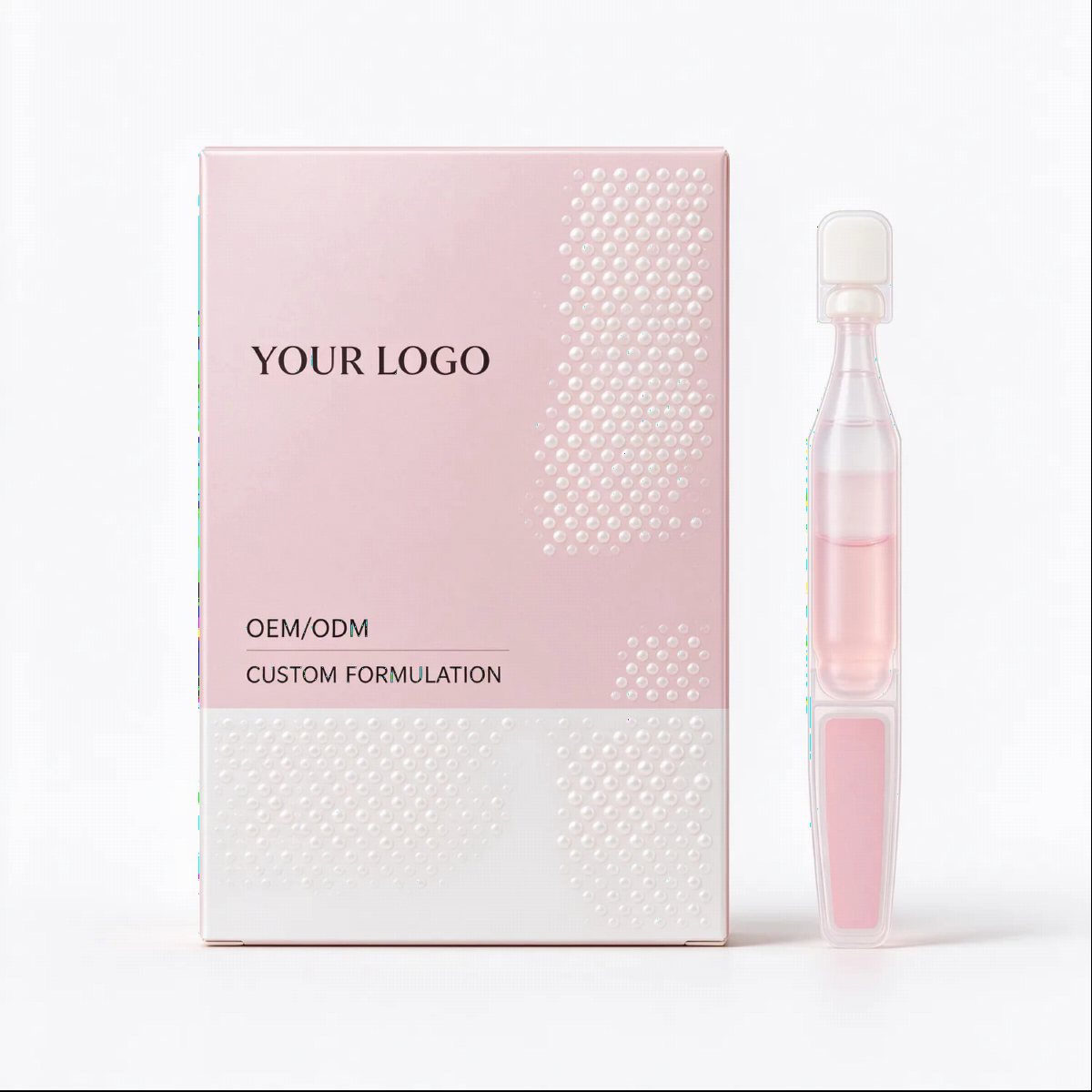 Pink Single Ampoule Box | OEM ODM Cosmetics Factory