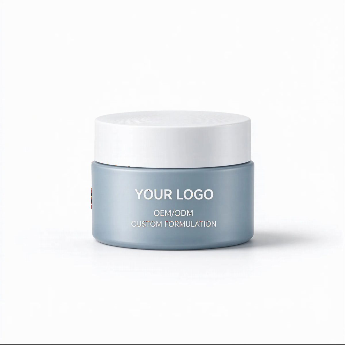 Men's Blue Grey Cream Jar with White Lid | OEM ODM