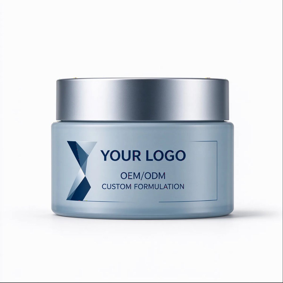 Men's Blue Grey Face Cream Jar | OEM ODM Custom