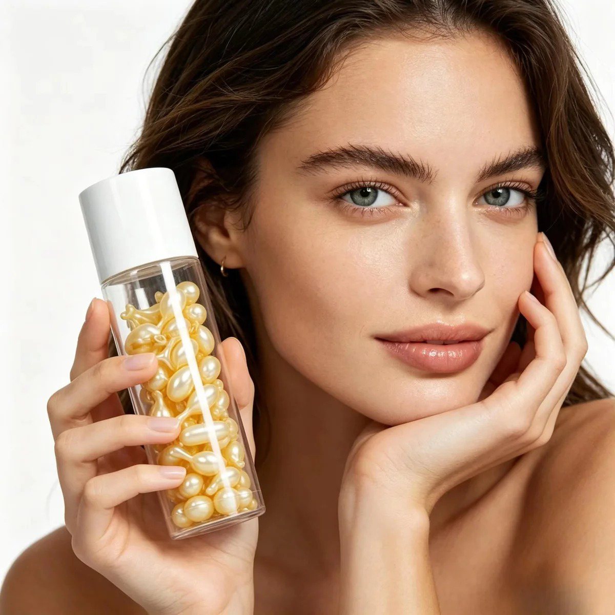 Golden Pearl Serum Capsules | OEM ODM Scent Skincare Factory