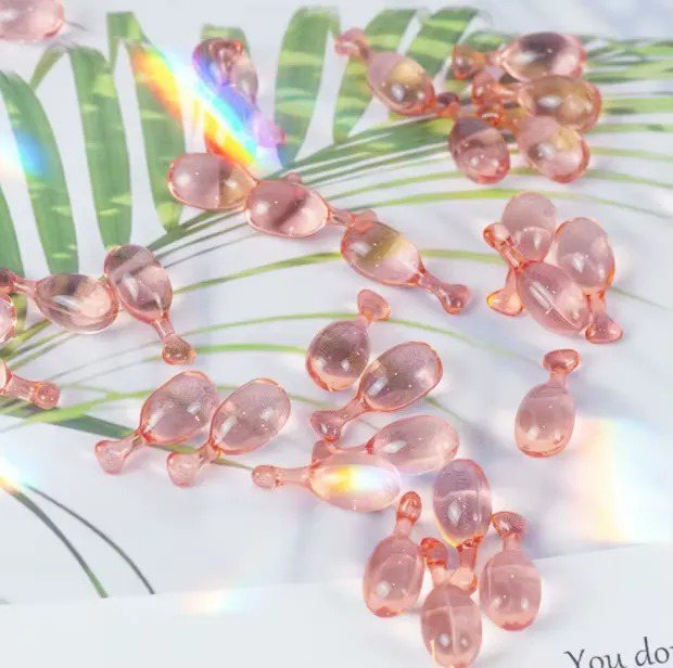 Pink Transparent Facial Essence Capsule | OEM ODM Beauty Lab