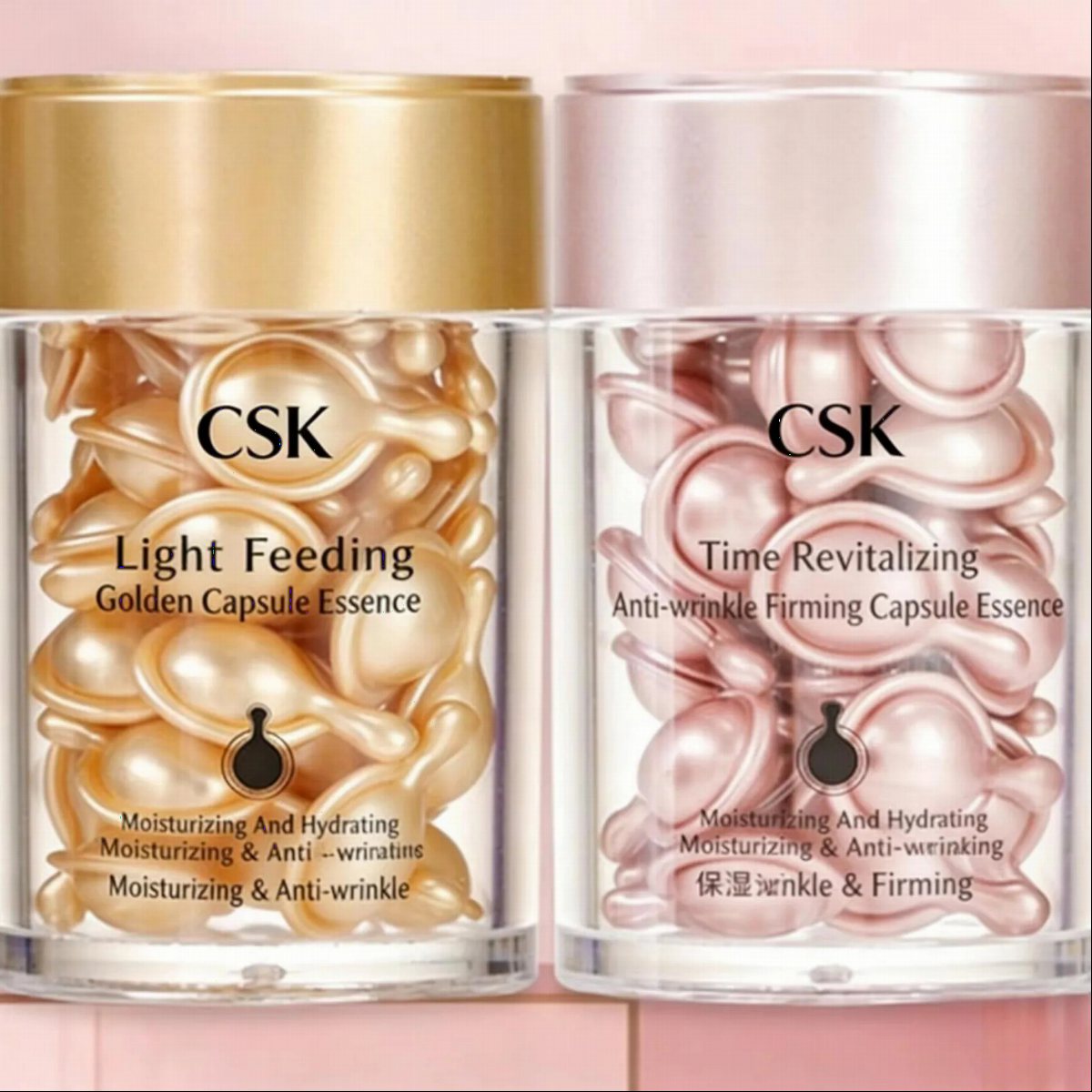 Gold and Rose Capsule Duo Set | OEM/ODM Skincare Beauty Line