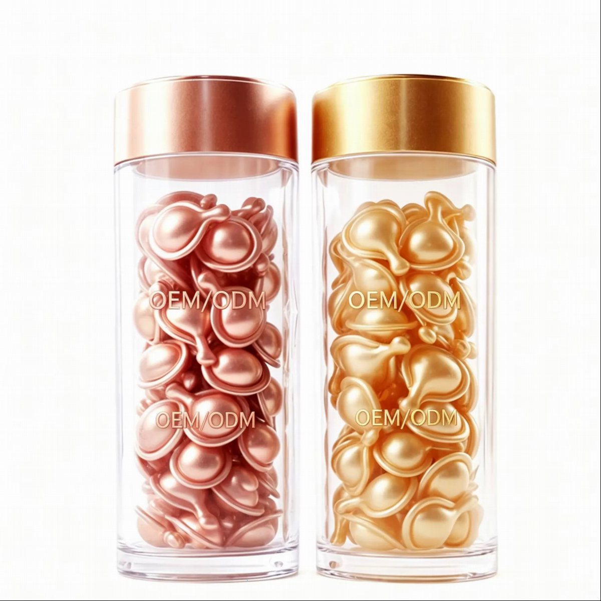 Rose and Gold Capsule Duo Bottle Set | OEM ODM Essence Maker