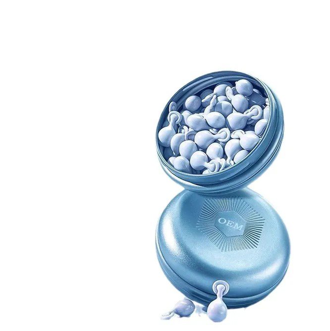 Light Blue Pearl Capsule Gift Jar | OEM/ODM Beauty Fragrance