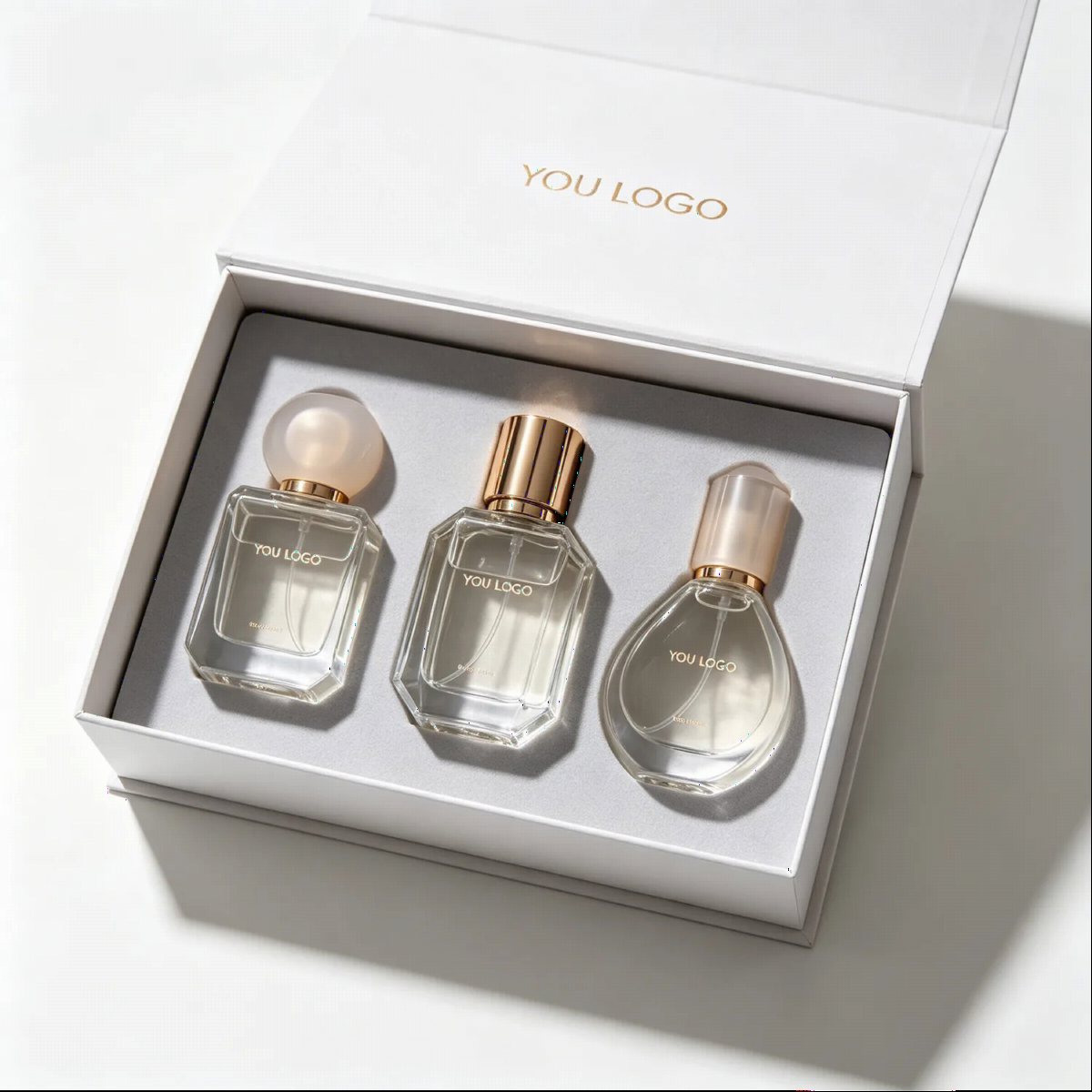 Clear Glass Trio Perfume Gift Set