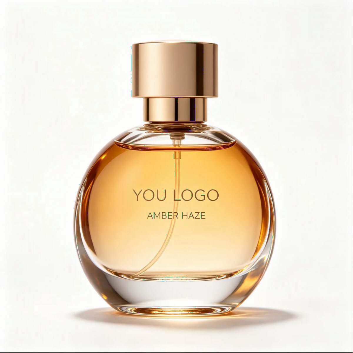 Amber Haze Oval Perfume Bottle