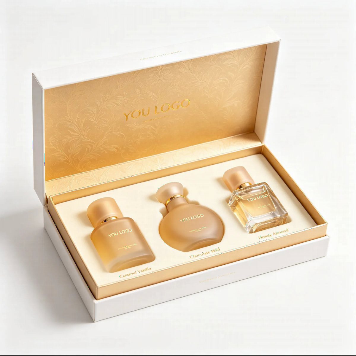Champagne Gold Perfume Trio Box