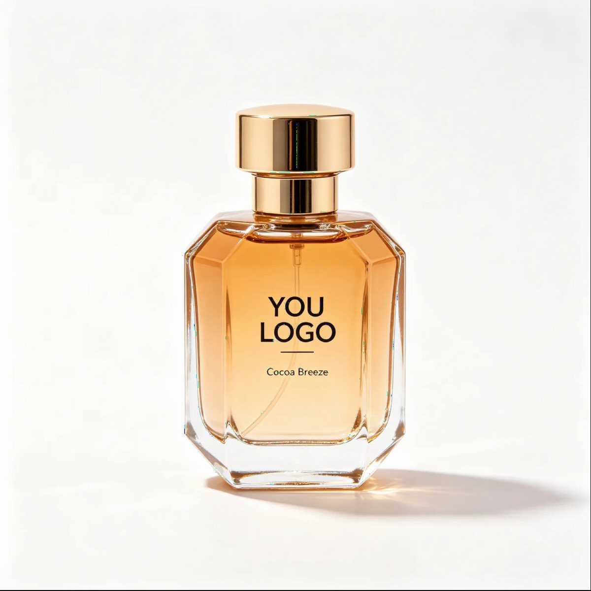 Golden Amber Hexagon Perfume Bottle