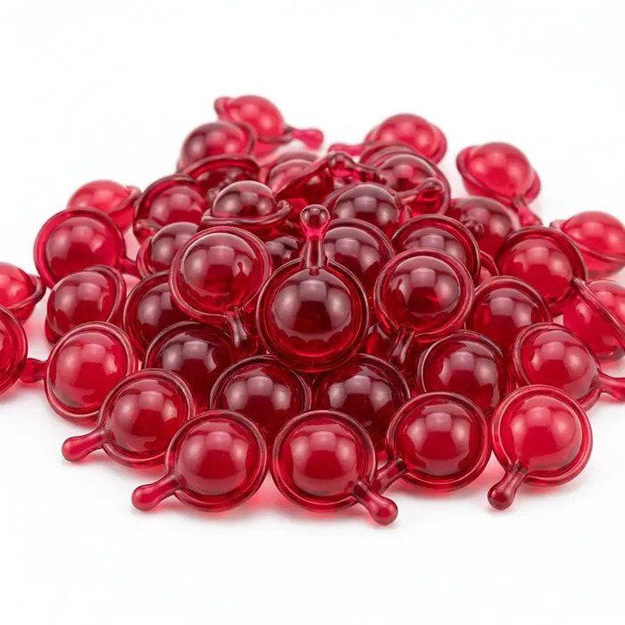Red Racket-Shaped Facial Serum Capsule | Custom OEM/ODM