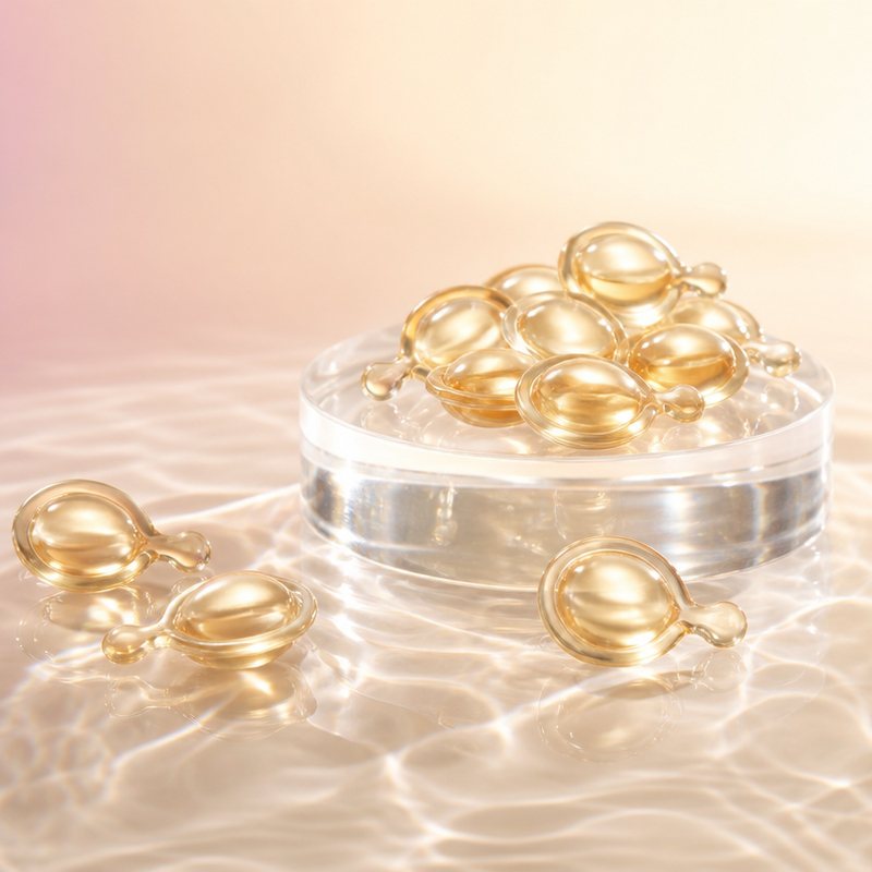 Custom Golden Facial Repair Serum Capsules - Anti-Aging, Firming & Deep Nourishing Oil Essence OEM