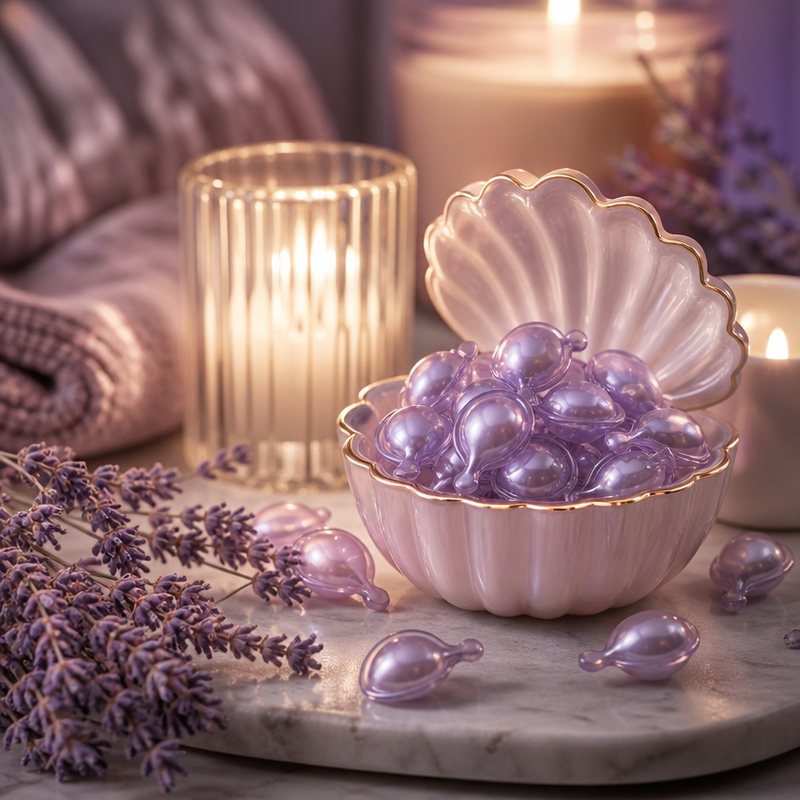 Custom Lavender Spa Body Relaxing Capsules - Calming Sleep Care, Moisturizing & Aromatic Body Essence OEM
